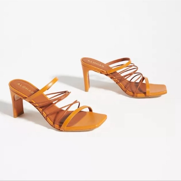 NIB - ALOHAS x Anthropologie - Strappy Heels - Neutral Motif - 36 - Picture 2 of 2